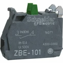Schneider Electric Contact Block, Single, For Silver Alloy Screw Clamp Terminal,