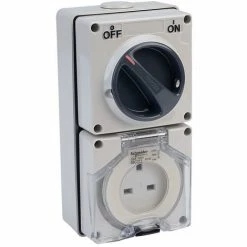 Schneider Electric 56C313GY Clipsal 13A 250V 2 Pin Switched Socket Outlet