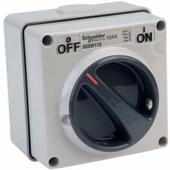 Schneider Electric 56SW110GY 10A 240V 1 Gang 1 Way Rotary Wall Switch