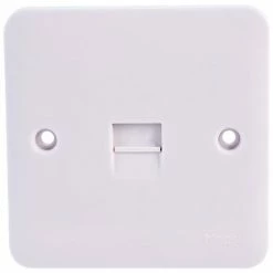 Schneider Electric GGBL7061 Lisse 1 Gang Telephone Socket White