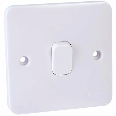 Schneider Electric GGBL1012S LWM 1 Gang 2 Way 10AX Plate Switch Schneider Electric GGBL1012S LWM 1 Gang 2 Way 10AX Plate Switch -GARDENA SHOP 15206566 1