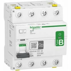 Schneider Electric A9Z61463 63A Three Phase 4 Pole 30mA Type B RCD