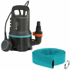 GARDENA Anti-flooding Kit - Sewage Pump 9000 L/h - 10m Discharge Hose - Plastic Box