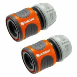 2 GARDENA Quick Connectors For Garden Hoses - 13 Mm 1/2 - 15 Mm 5/8 - 18279-20