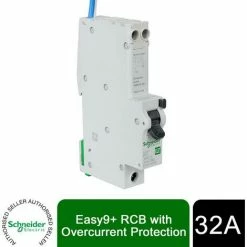 Schneider Electric Easy9+ EZ9D16832 RCBO Circuit Breaker 32A 30mA Type A B Curve