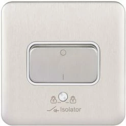 Schneider Electric Lisse Screwless Isolator Switch 3 Pole 10AX Stainless Steel -GARDENA SHOP 54966668 3