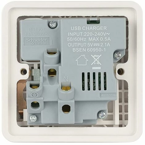 SCHNEIDER ELECTRIC Schneider Lisse Power Socket 13A 2 USB Ports GGBL30102USBAWPCS Polished Chrome SCHNEIDER ELECTRIC Schneider Lisse Power Socket 13A 2 USB Ports GGBL30102USBAWPCS Polished Chrome -GARDENA SHOP 54966670 4