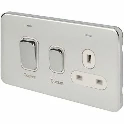 Schneider Electric Lisse Screwless CookerControl Unit Socket 45A Polished Chrome 2 Schneider Electric Lisse Screwless CookerControl Unit Socket 45A Polished Chrome -GARDENA SHOP 54966671 3