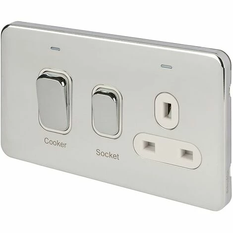 Schneider Electric Lisse Screwless CookerControl Unit Socket 45A Polished Chrome Schneider Electric Lisse Screwless CookerControl Unit Socket 45A Polished Chrome -GARDENA SHOP 54966671 3