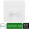 Schneider Electric Lisse Moulded Single 2 Way Dimmer 400W/400VA GGBL6012CS White