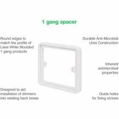 Schneider Electric Lisse White Moulded - Single Socket Spacer, GGBLSPC1S, White -GARDENA SHOP 54966674 3