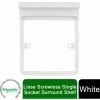 Schneider Electric Lisse Screwless Socket Surround + Holder GGBLSHF1GS White