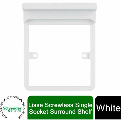 Schneider Electric Lisse Screwless Socket Surround + Holder GGBLSHF1GS White Schneider Electric Lisse Screwless Socket Surround + Holder GGBLSHF1GS White -GARDENA SHOP 54966675 1