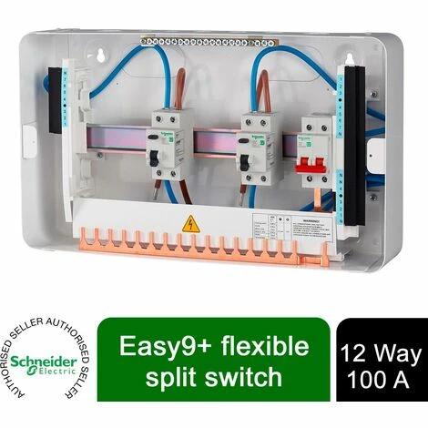 Schneider Electric Easy9+ EZ9EFS12CMCU 12 Way Flexible Main 2x100A RCD Metal Schneider Electric Easy9+ EZ9EFS12CMCU 12 Way Flexible Main 2x100A RCD Metal -GARDENA SHOP 54966676 1
