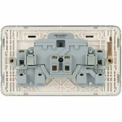 Schneider Electric Lisse Screwless Double Socket 13A GGBL3020W Polished Chrome -GARDENA SHOP 54966680 4