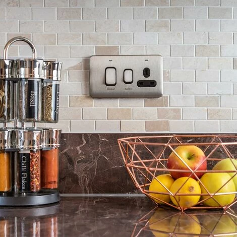 Schneider Electric Lisse Screwless CookerControl Unit Socket 45A Stainless Steel Schneider Electric Lisse Screwless CookerControl Unit Socket 45A Stainless Steel -GARDENA SHOP 54966681 2