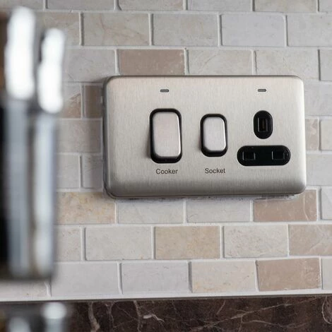 Schneider Electric Lisse Screwless CookerControl Unit Socket 45A Stainless Steel Schneider Electric Lisse Screwless CookerControl Unit Socket 45A Stainless Steel -GARDENA SHOP 54966681 5