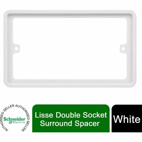 Schneider Electric Lisse Double Socket Surround Spacer GGBLSPC2S White Schneider Electric Lisse Double Socket Surround Spacer GGBLSPC2S White -GARDENA SHOP 54966688 1