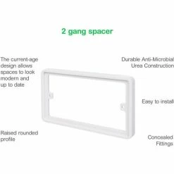 Schneider Electric Lisse Double Socket Surround Spacer GGBLSPC2S White 2 Schneider Electric Lisse Double Socket Surround Spacer GGBLSPC2S White -GARDENA SHOP 54966688 3