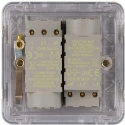 Schneider Electric Lisse Screwless 2 Gang 2 Way Dimmer Switch 250W Mocha Bronze -GARDENA SHOP 54966690 4