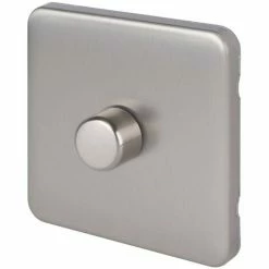 Schneider Electric Lisse Screwless Single 2 Way Dimmer 400W Stainless Steel -GARDENA SHOP 54966824 3