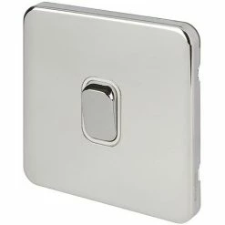 Schneider Electric Lisse 2 Way Light Switch 10AX GGBL1012WPC Polished Chrome -GARDENA SHOP 54966827 3