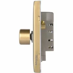 Schneider Electric Lisse 2 Gang 2 Way Dimmer Switch 250W GGBL6022CSBS SatinBrass -GARDENA SHOP 54966830 3