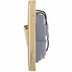 Schneider Electric Lisse Screwless Cooker Control Unit 1 Socket 45A Satin Brass -GARDENA SHOP 54966832 3