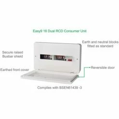 Schneider Electric Easy9+ EZ9ER6R6CMCU Consumer Unit 6+6 Main Switch 2x 100A RCD -GARDENA SHOP 54966955 3