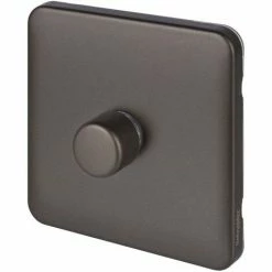 Schneider Electric Lisse Screwless Single 2 Way Dimmer Switch 400W Mocha Bronze -GARDENA SHOP 54966959 4