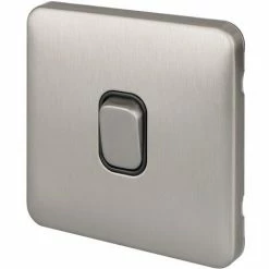 Single Light Switch, Lisse Deco,Stainless Steel, GGBL1012BSS, Schneider Electric -GARDENA SHOP 54966961 3
