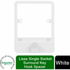 Schneider Electric Lisse Single Socket Surround Key Hook Spacer GGBLH1GS White