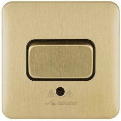 Schneider Electric Lisse Screwless Fan Isolator Switch 3 Pole 10AX Satin Brass -GARDENA SHOP 54966965 3