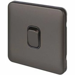 Schneider Electric Lisse Single 2 Way Light Switch 10AX GGBL1012BMB Mocha Bronze -GARDENA SHOP 54966966 3