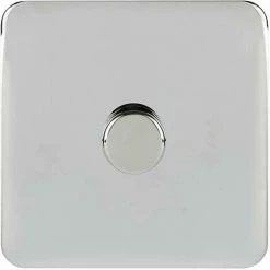 Schneider Electric Lisse Screwless Single 2 Way Dimmer 400W Polished Chrome -GARDENA SHOP 54967069 3