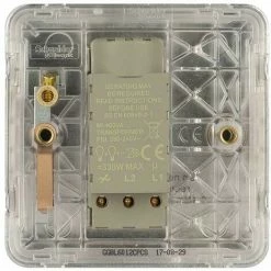 Schneider Electric Lisse Screwless Single 2 Way Dimmer 400W Polished Chrome -GARDENA SHOP 54967069 4