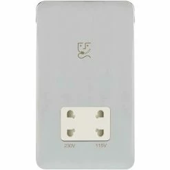 Shaver Socket, 115/230V, Lisse, Polished Chrome, GGBL7090WCPS-Schneider Electric -GARDENA SHOP 54967070 3
