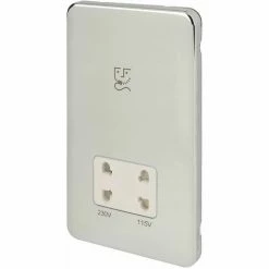 Shaver Socket, 115/230V, Lisse, Polished Chrome, GGBL7090WCPS-Schneider Electric -GARDENA SHOP 54967070 4