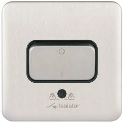 Schneider Electric Lisse Screwless Isolator Switch 3 Pole 10AX Stainless Steel -GARDENA SHOP 54967071 3