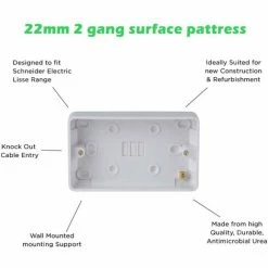 Schneider Electric Lisse 2 Gang Surface Pattress Box 25mm GGBL9225 White 5 Pack -GARDENA SHOP 55457521 4