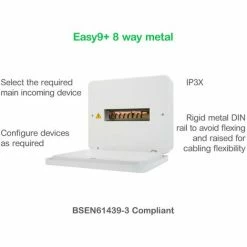 Schneider Electric Easy9+ EZ9E8MCU Consumer Unit 8 Way Surface Mount Metal -GARDENA SHOP 55457528 5