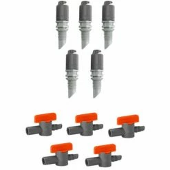 GARDENA Pack - Micro-Drip 180° Sprinklers 5 Pcs - Regulator 5 Pcs